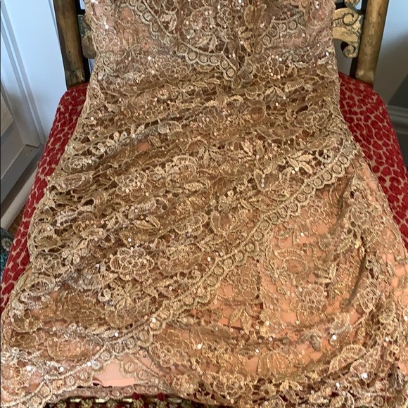 SPELL & THE GYPSY COLLECTIVE NINA SHIFT MINI DRESS GOLD LACE AND SEQUINS - Picture 8 of 16